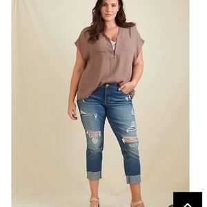 TORRID DARK TAUPE BLOUSE